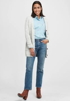 OXMO Vesten Gebreid Vest Philemona Dames Grijs / Lichtgrijs -Oxmo Winkel 418e01d2b760ad00380be2c56c0391e6