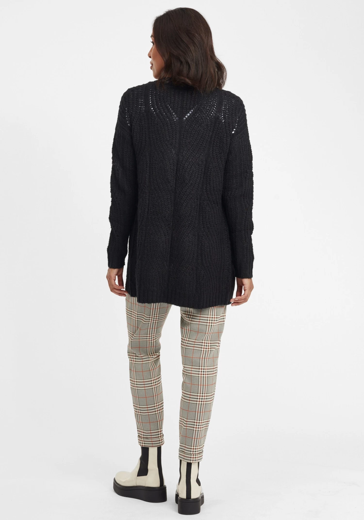 OXMO Vesten Gebreid Vest Cle Dames Zwart 6 OXMO Vesten Gebreid Vest Cle Dames Zwart - Afbeelding 4