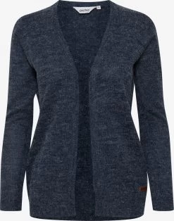 OXMO Vesten Gebreid Vest NENA Dames Blauw / Grijs