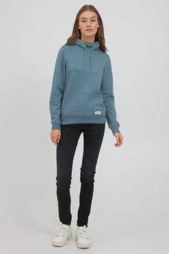 OXMO Hoodies Sweatshirt Owena Dames Blauw -Oxmo Winkel 4272e8876952e8078dbf4cb4972696f5