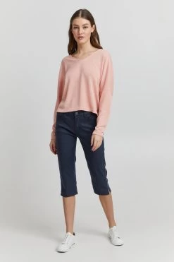 OXMO Shorts Slimfit Broek Pam Dames Donkerblauw -Oxmo Winkel 49af243790a519f15ba162f66f472afa