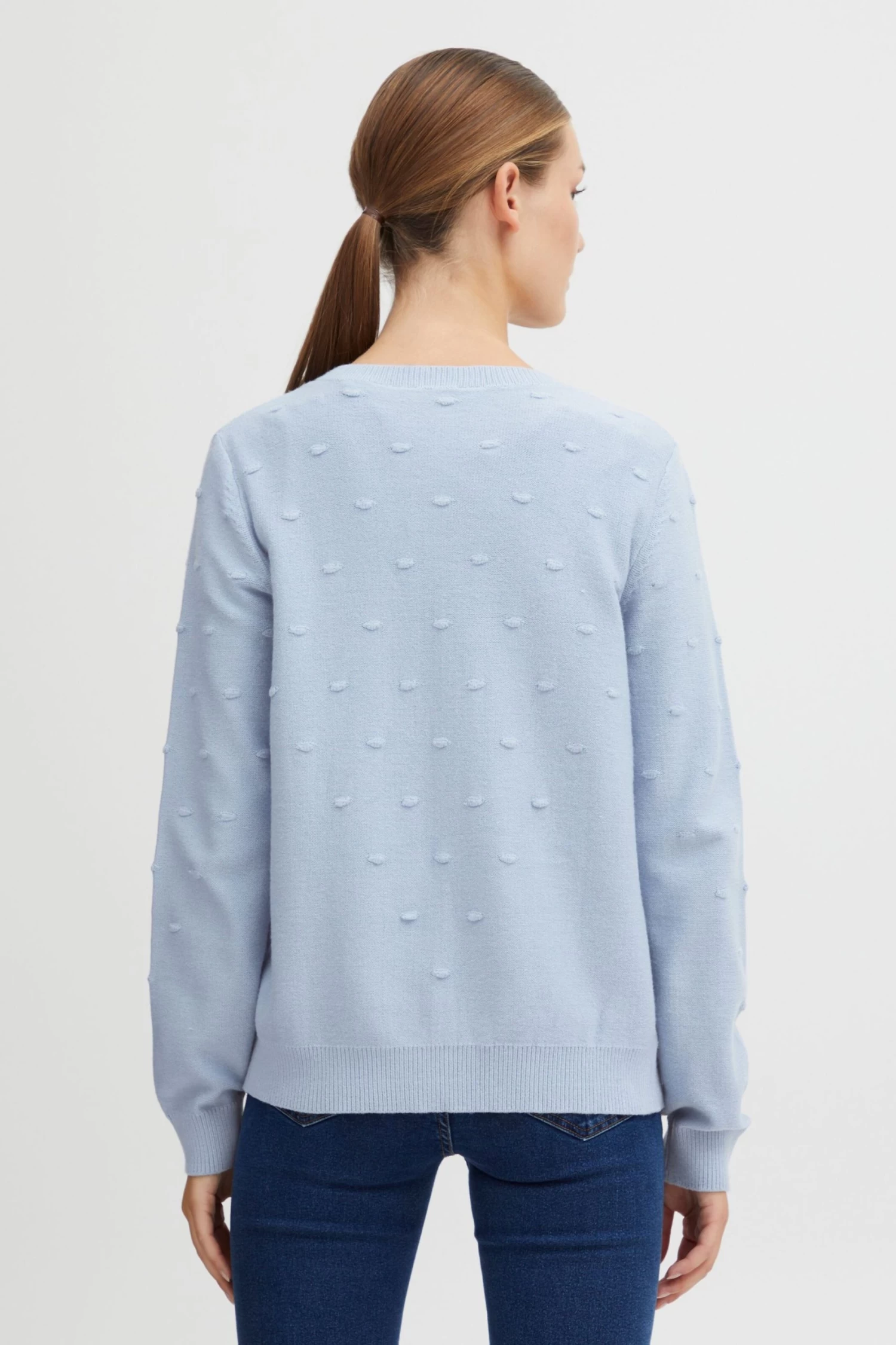 OXMO Vesten Gebreid Vest Kalotta Dames Lichtblauw 5 OXMO Vesten Gebreid Vest Kalotta Dames Lichtblauw - Afbeelding 3