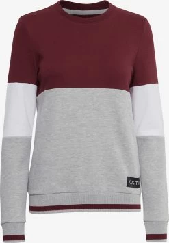 OXMO Sweatshirts Sweatshirt Omaya Dames Grijs Gemêleerd / Wijnrood