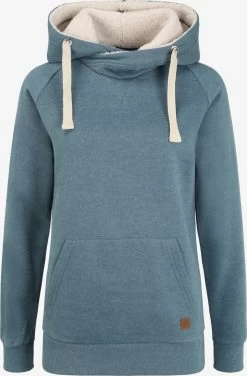 OXMO Hoodies Sweatshirt Julia Pile Dames Blauw / Lichtblauw