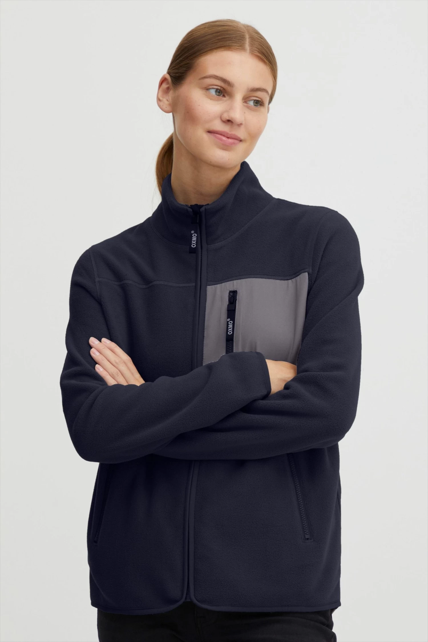 OXMO Sweatvesten Sweatvest Nymfe Dames Blauw 4 OXMO Sweatvesten Sweatvest Nymfe Dames Blauw - Afbeelding 2