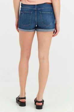 OXMO Denim Shorts Regular Jeans ANDREJA Dames Blauw -Oxmo Winkel 51b221e27623c143b9731215bc5ae18b
