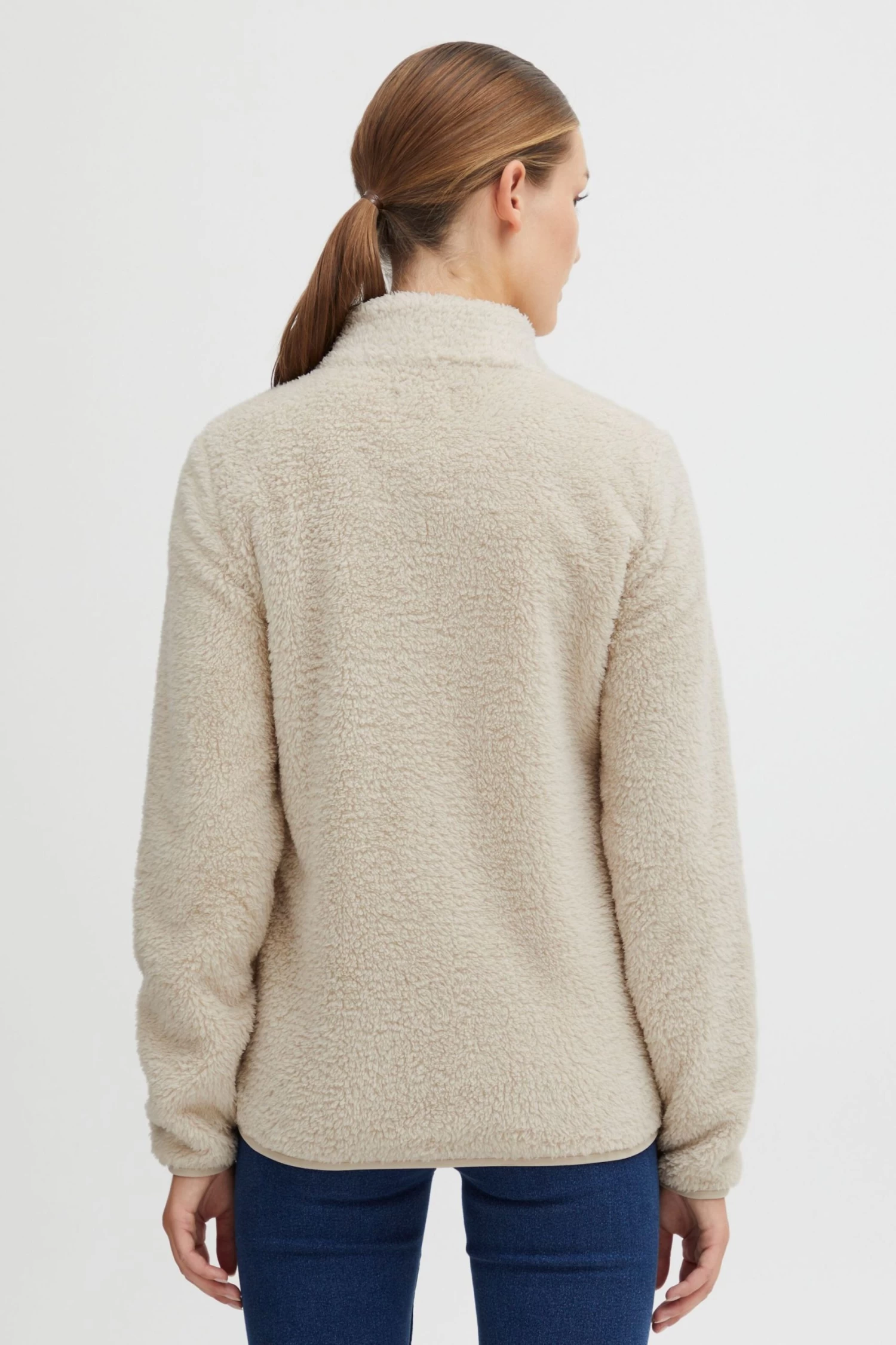 OXMO Sweatvesten Sweatvest Dames Beige 5 OXMO Sweatvesten Sweatvest Dames Beige - Afbeelding 3