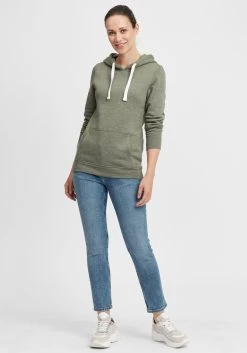 OXMO Hoodies Trui Olive Dames Groen -Oxmo Winkel 51f88c28f33ee8cecfffbaae033e35ed