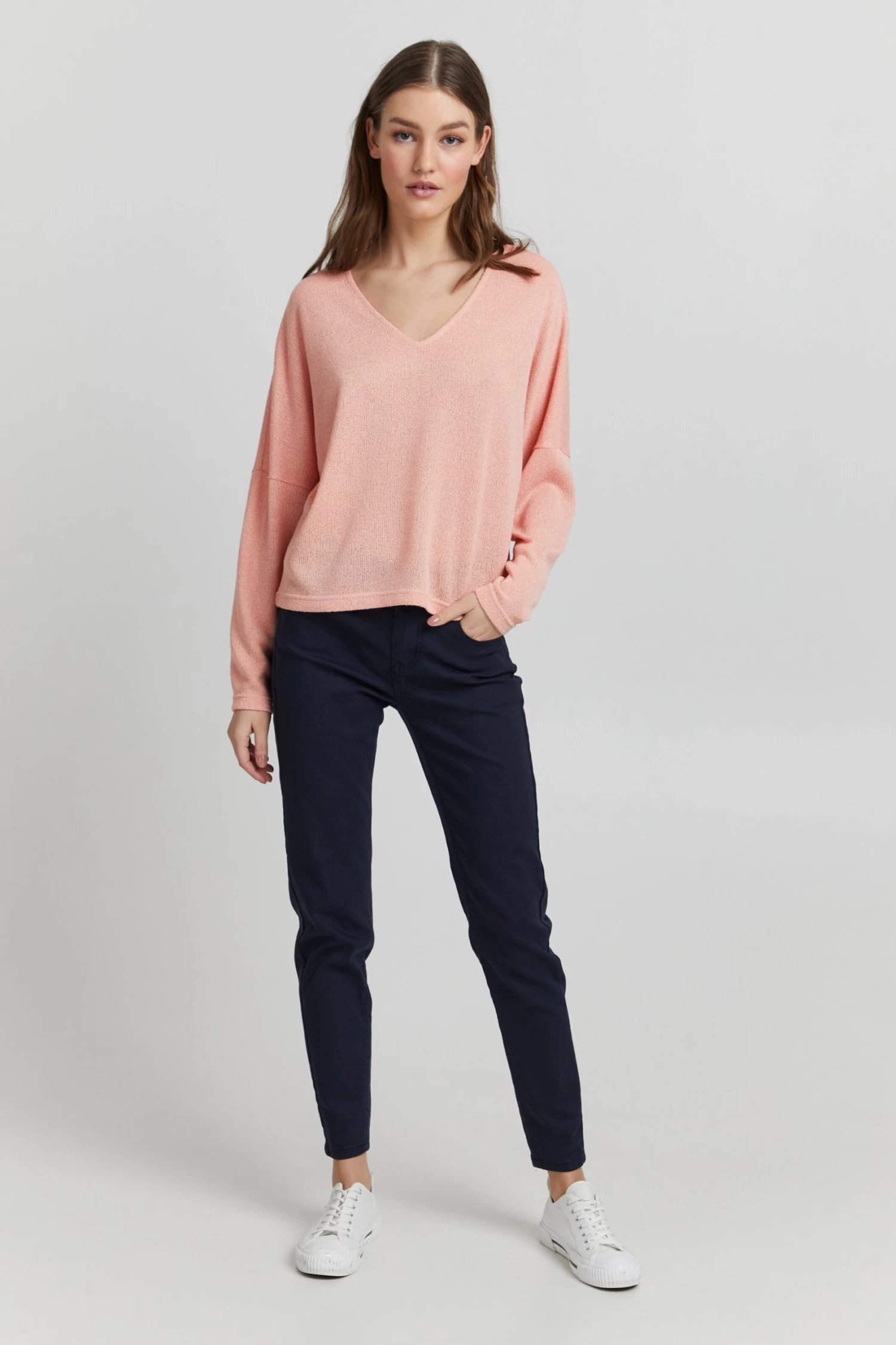 OXMO Basic Truien Trui Katla Dames Rosa 5 OXMO Basic Truien Trui Katla Dames Rosa - Afbeelding 3