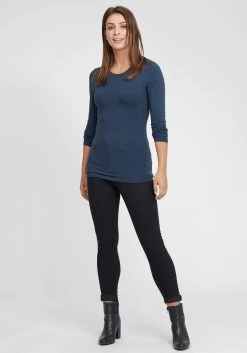 OXMO Longsleeves Shirt Marie Dames Blauw -Oxmo Winkel 55e5184646ff265ffd3dca2303dd3983