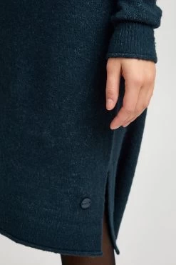 OXMO Gebreide Jurken Gebreide Jurk IDA Dames Donkerblauw -Oxmo Winkel 566ff28d24637a001e3c4d50787f07cf