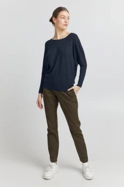 OXMO Truien Trui Herdis Dames Donkerblauw -Oxmo Winkel 5682674826cf3e61a2491a30c87accd8