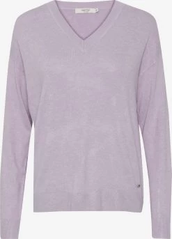 OXMO Fijngebreide Truien Trui Dames Lila