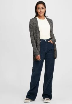 OXMO Vesten Gebreid Vest Philemona Dames Antraciet -Oxmo Winkel 57618b03aa92e3fefb7885b68f5d844e