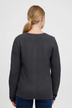 OXMO Vesten Gebreid Vest Helga Dames Grijs -Oxmo Winkel 5a42ee23d2788864d44696eee9fceb9a