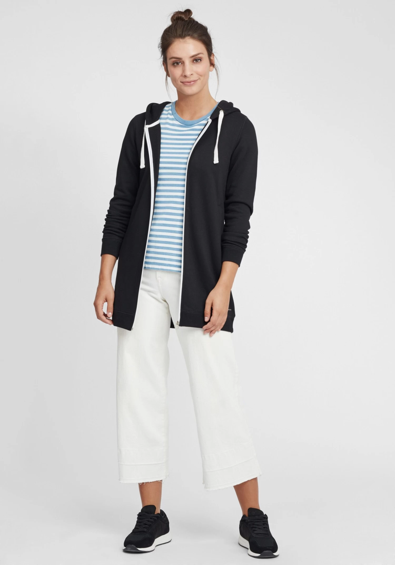 OXMO Sweatvesten Sweatvest Olinda Dames Zwart 5 OXMO Sweatvesten Sweatvest Olinda Dames Zwart - Afbeelding 3