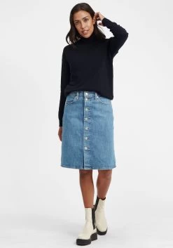 OXMO Vesten Gebreid Vest Sina Dames Blauw -Oxmo Winkel 5c8c55cd5ded0b62632a3d9a8af6aa78