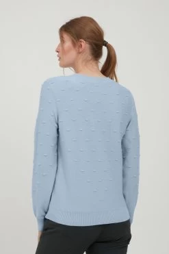 OXMO Fijngebreide Truien Trui Dotta Dames Lichtblauw -Oxmo Winkel 5d9d93bf670f9d75e1bc3952f5f2a7ba