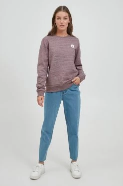 OXMO Sweatshirts Sweatshirt Hella Dames Bruin Gemêleerd -Oxmo Winkel 5f0678a1548ee7afdcef0cb3a4a1f2cf