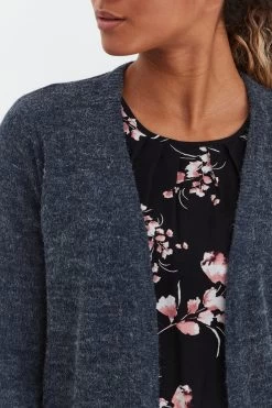 OXMO Vesten Gebreid Vest NENA Dames Blauw / Grijs -Oxmo Winkel 607a9524ae50239943b2306d8b40e095