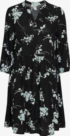 OXMO Blousejurken Blousejurk Elva Dames Zwart