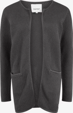 OXMO Vesten Gebreid Vest Hilda Dames Grijs