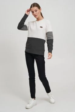 OXMO Sweatshirts Sweatshirt Trine Dames Wit -Oxmo Winkel 6366c7179b11ad3d28c49b475fc11e4e