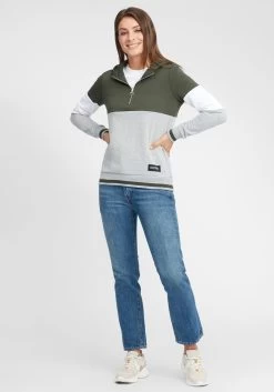 OXMO Hoodies Sweatshirt Omara Dames Groen -Oxmo Winkel 637932c4673442516174720658ea48ac