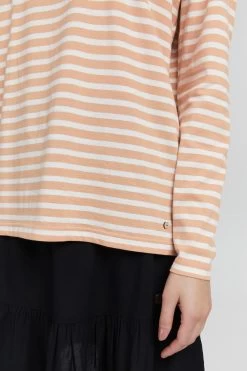 OXMO Longsleeves Shirt Stefka Dames Rosa / Offwhite -Oxmo Winkel 63afb25890f5544ebdc47beb899831ce