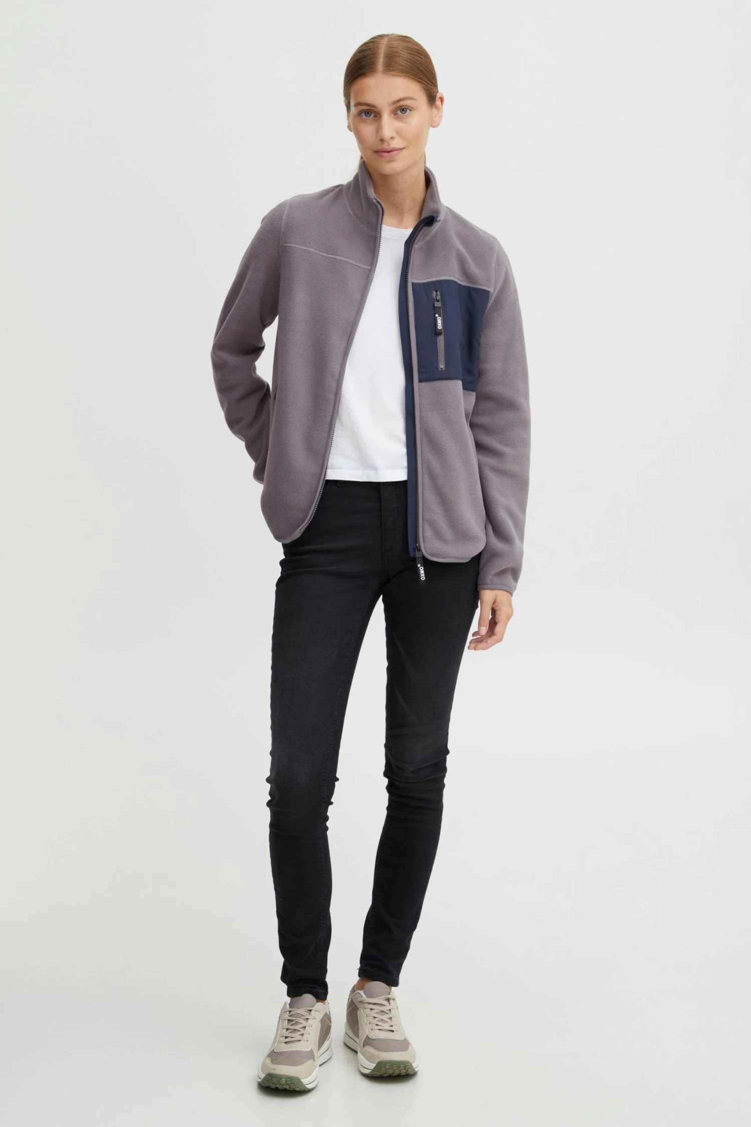 OXMO Sweatvesten Sweatvest Nymfe Dames Grijs 6 OXMO Sweatvesten Sweatvest Nymfe Dames Grijs - Afbeelding 4