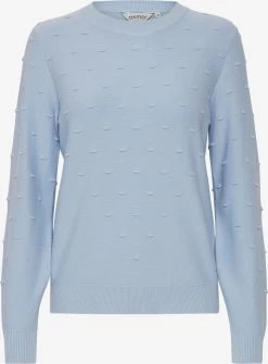 OXMO Fijngebreide Truien Trui Dotta Dames Lichtblauw
