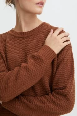 OXMO Mini Jurken Jurk MILIKA Dames Bruin -Oxmo Winkel 69998e297ab805fc19f8b469ff59d317