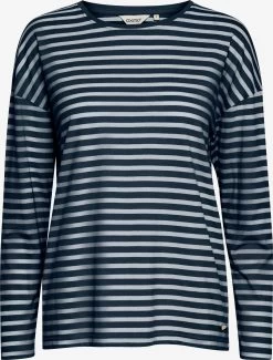 OXMO Longsleeves Shirt Stefka Dames Donkerblauw / Offwhite