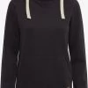 OXMO Hoodies Sweatshirt Julia Pile Dames Zwart
