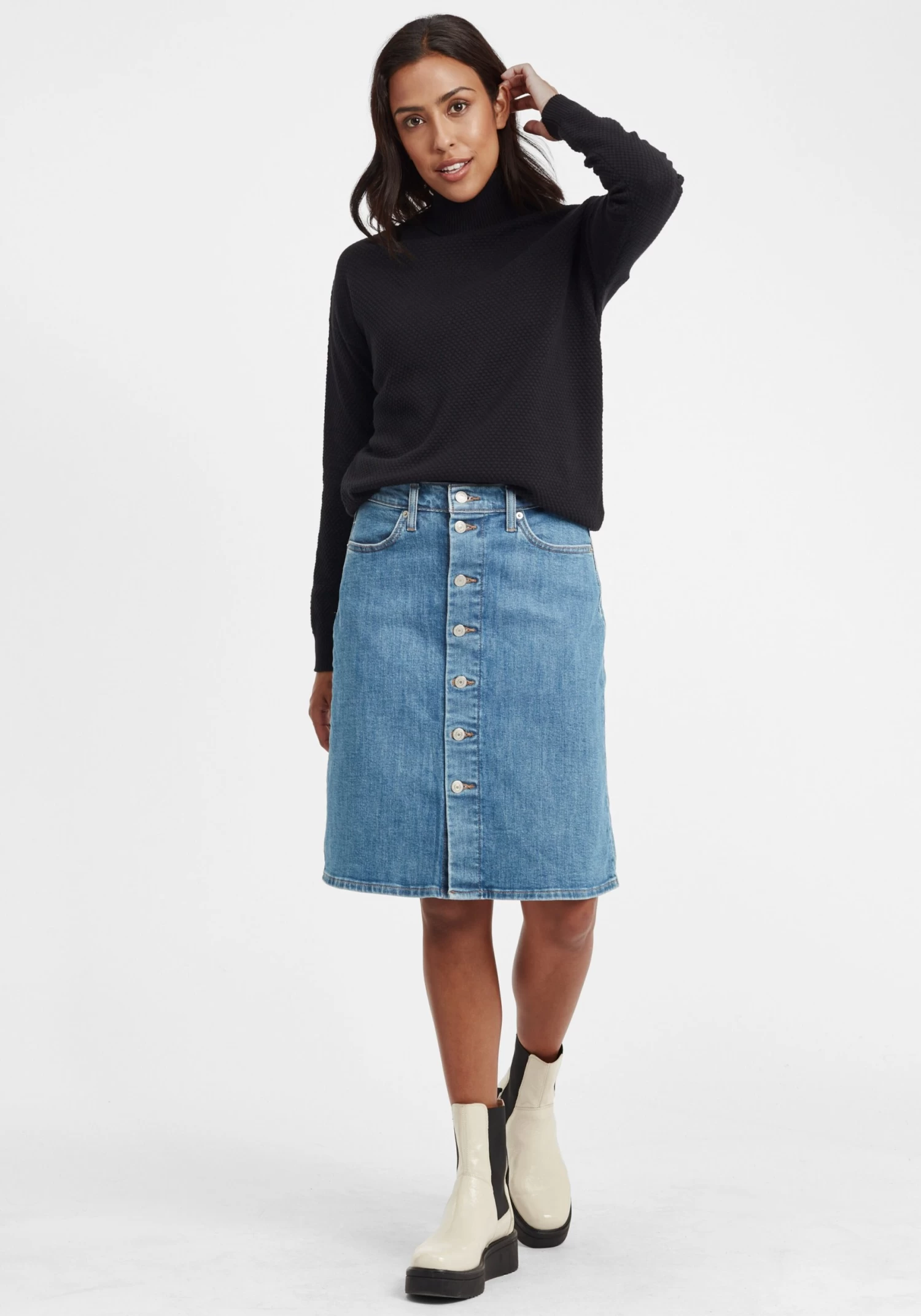 OXMO Vesten Gebreid Vest Sina Dames Zwart 5 OXMO Vesten Gebreid Vest Sina Dames Zwart - Afbeelding 3