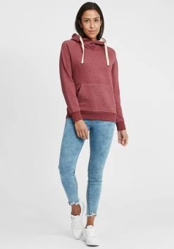 OXMO Hoodies Sweatshirt Julia Dames Bordeaux / Wijnrood -Oxmo Winkel 704941fe74b566195faa4883360f881b