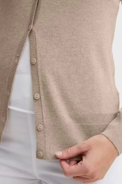 OXMO Vesten Gebreid Vest Oxhelene Dames Bruin -Oxmo Winkel 70af963e24c60ca13f6f60620a14879d