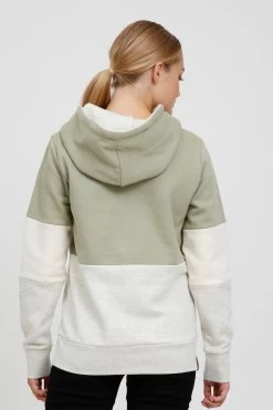 OXMO Hoodies Sweatshirt Dames Grijs Gemêleerd / Pastelgroen -Oxmo Winkel 70f4c66801998a7d07cb148911eda5c1