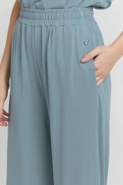 OXMO Pantalons Wide Leg Broek OXBryndis Dames Blauw -Oxmo Winkel 72dbc1b86d900884289142149c3206f0