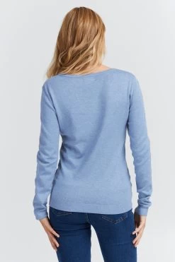 OXMO Truien Trui Edda Dames Blauw 11 OXMO Truien Trui Edda Dames Blauw -Oxmo Winkel 738686861c3a8432cb2c8f7cc24e92da