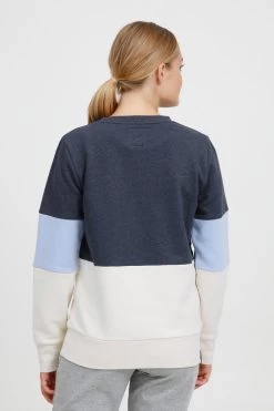 OXMO Sweatshirts Sweatshirt Trine Dames Lichtblauw / Donkerblauw -Oxmo Winkel 74260235661caa95446f171b0fababd7