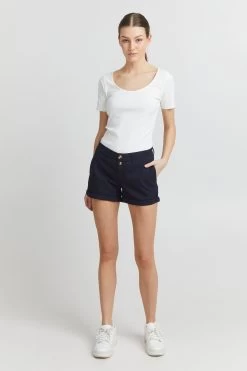 OXMO Shorts Regular Broek Piera Dames Blauw -Oxmo Winkel 746504f4102cc04f5bd74a407fd47366