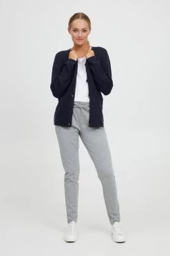 OXMO Vesten Gebreid Vest Helga Dames Marine -Oxmo Winkel 758994bd08aec9bde53c033c256cb87d