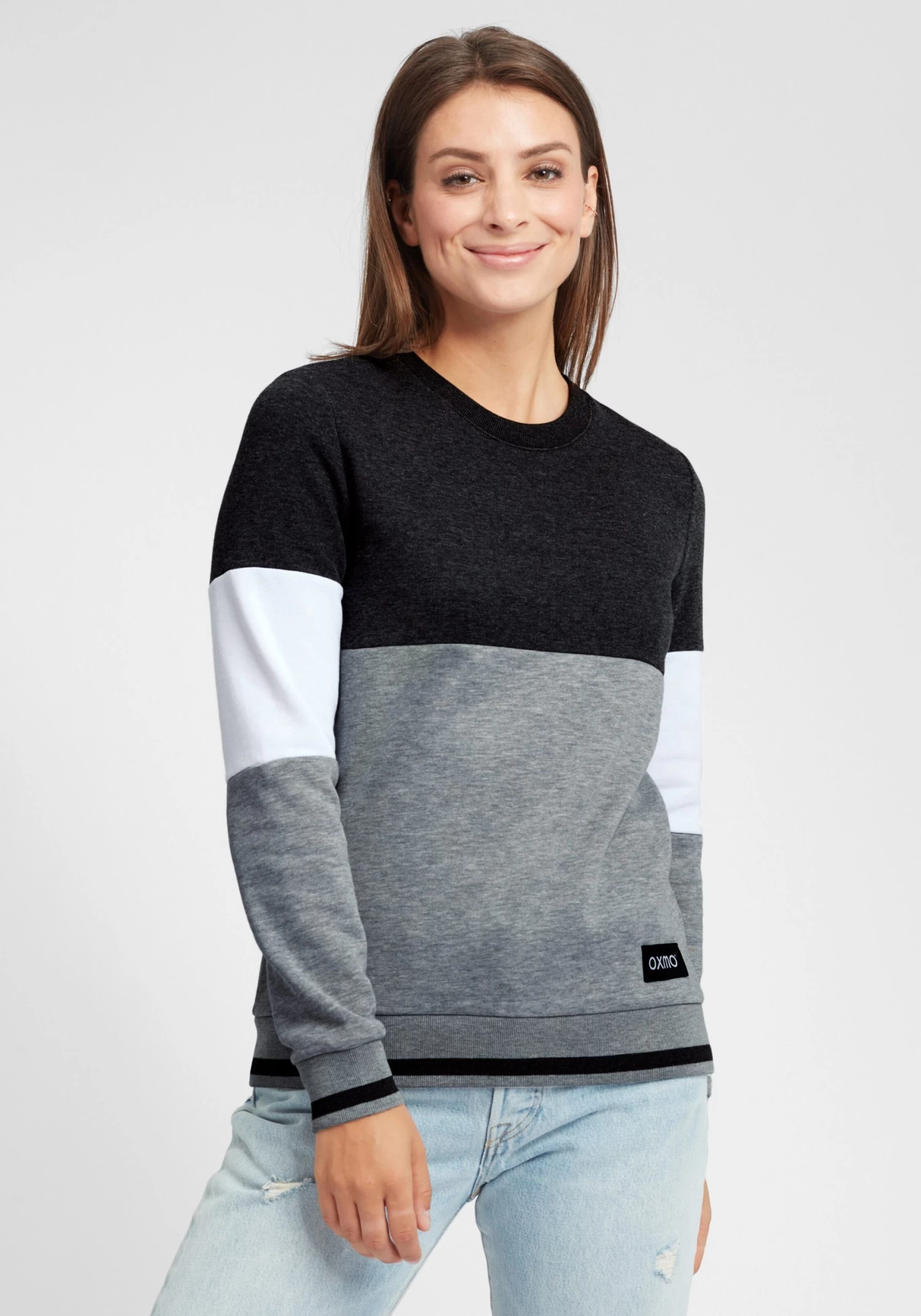 OXMO Sweatshirts Sweatshirt Omaya Dames Zwart 4 OXMO Sweatshirts Sweatshirt Omaya Dames Zwart - Afbeelding 2