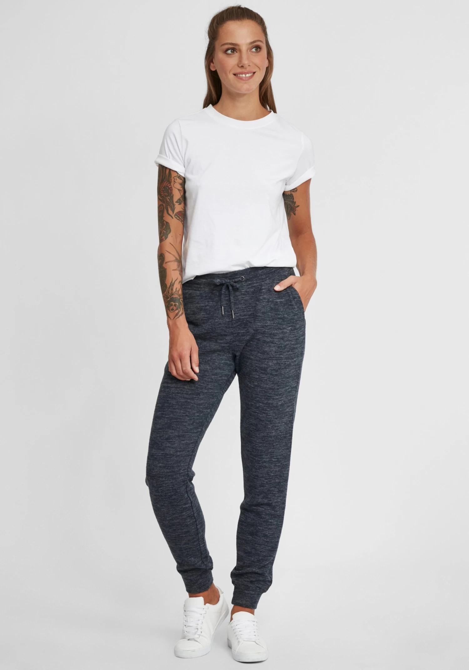 OXMO Sweatpants Loosefit Broek BENITA Dames Blauw Gemêleerd 6 OXMO Sweatpants Loosefit Broek BENITA Dames Blauw Gemêleerd - Afbeelding 4