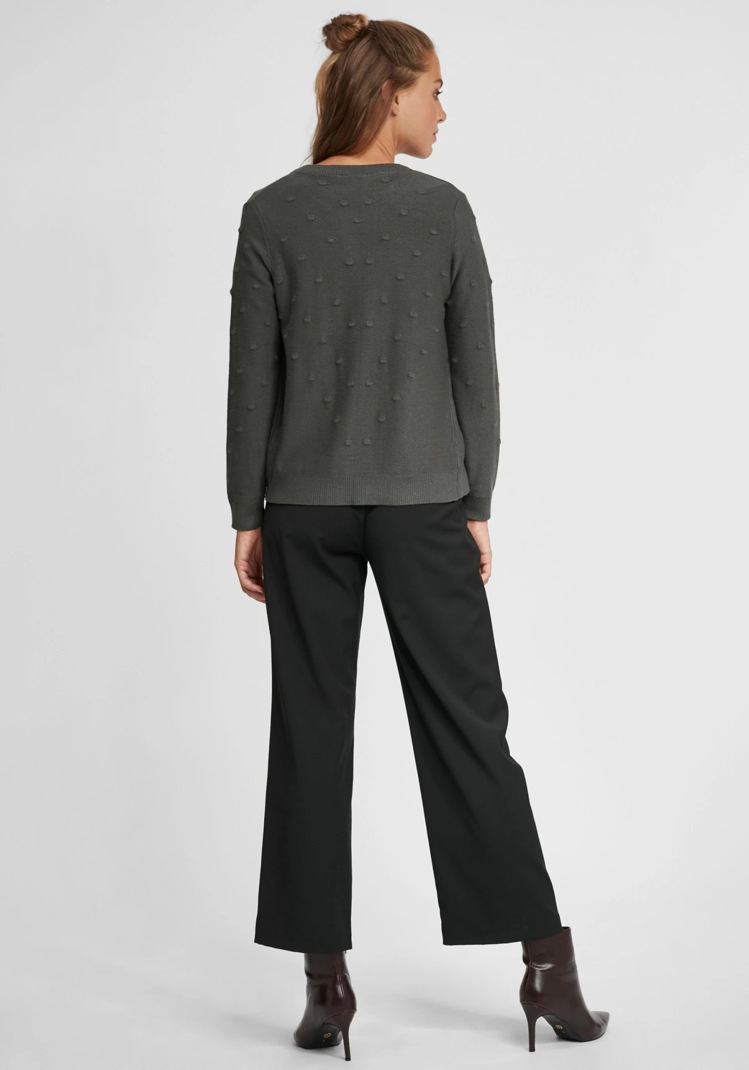 OXMO Vesten Gebreid Vest Kalotta Dames Grijs 6 OXMO Vesten Gebreid Vest Kalotta Dames Grijs - Afbeelding 4