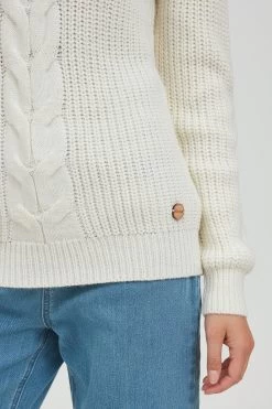 OXMO Fijngebreide Truien Trui Natasja Dames Wit -Oxmo Winkel 79fa348cfd76ed1045cd26064daf5d65