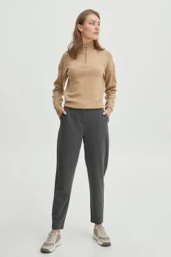 OXMO Pantalons Regular Broek Dames Donkergrijs -Oxmo Winkel 7c2733023e1955ec9176892efcadb9b2
