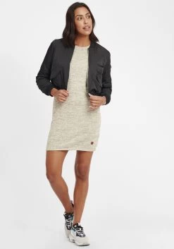 OXMO Mini Jurken Jurk Danielle Dames Beige Gemêleerd -Oxmo Winkel 7e6f2f368b27c192ccb0e4ec9d33456b