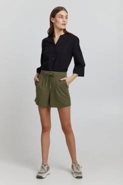 OXMO Shorts Regular Broek Annik Dames Kaki -Oxmo Winkel 7e7eb0fc19d3fdebfc20d92362805af4